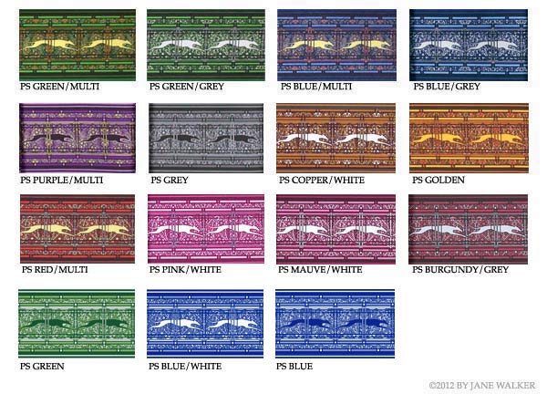 greyhound fabric colors--paisley stripe