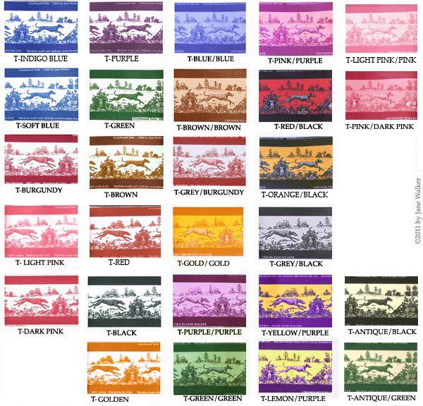 Toile fabric colors
