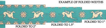 example of angel hound fabric folded