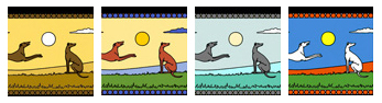 frolicking greyhounds colorways