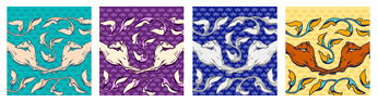 Art Nouveau greyhound colorways